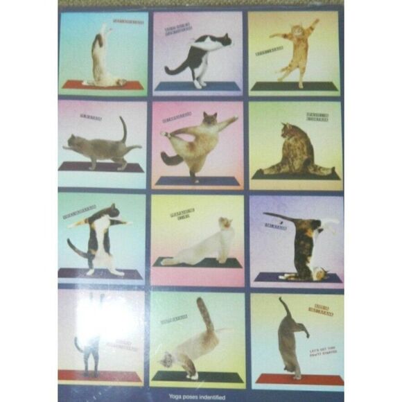 Cat Yoga Fitness Flexibility 2021 Wall Calendar TF Publishing 12 x 12. WALL ART - Picture 4 of 7